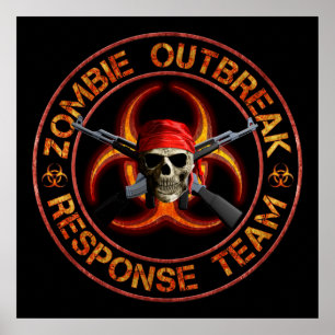 Póster Equipe da resposta do zombi