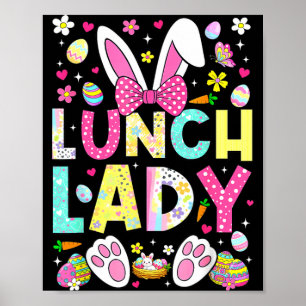 Poster Equipe da Senhora do Almoço Funny Bunny Cafeteria