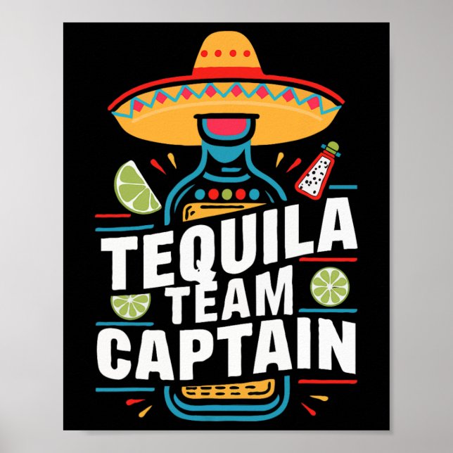 Poster Equipe da Tequila Capitão Cinco de Mayo - Festa (Frente)
