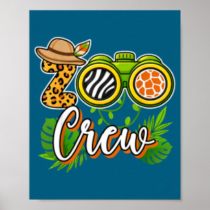 Poster Equipe da tropa do zoológico selva safári vida sel