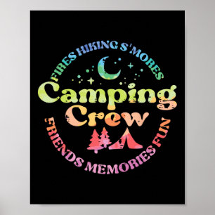 Poster Equipe de Acampamento Família Amigos Garotas Crian