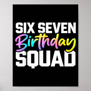 Poster equipe de aniversário de 67 anos engraçado seis se