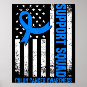 Poster Equipe de apoio bandeira americana eua câncer de c