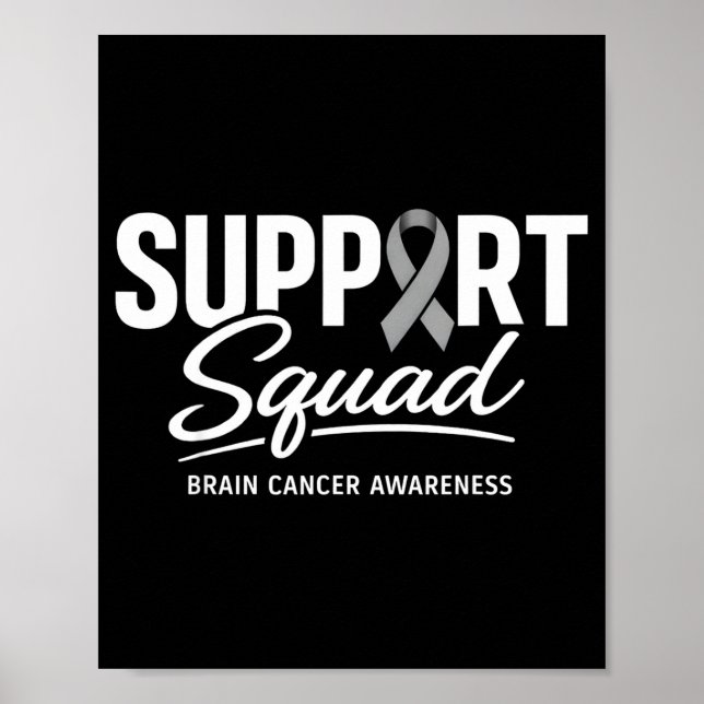 Poster Equipe de apoio conscientização do câncer cerebral (Frente)