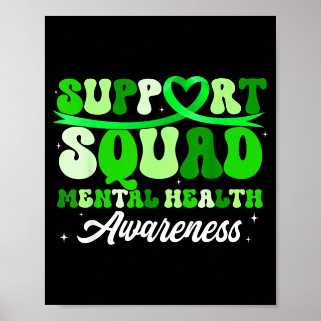 Poster Equipe de Apoio Conscientização sobre Saúde Mental (Frente)