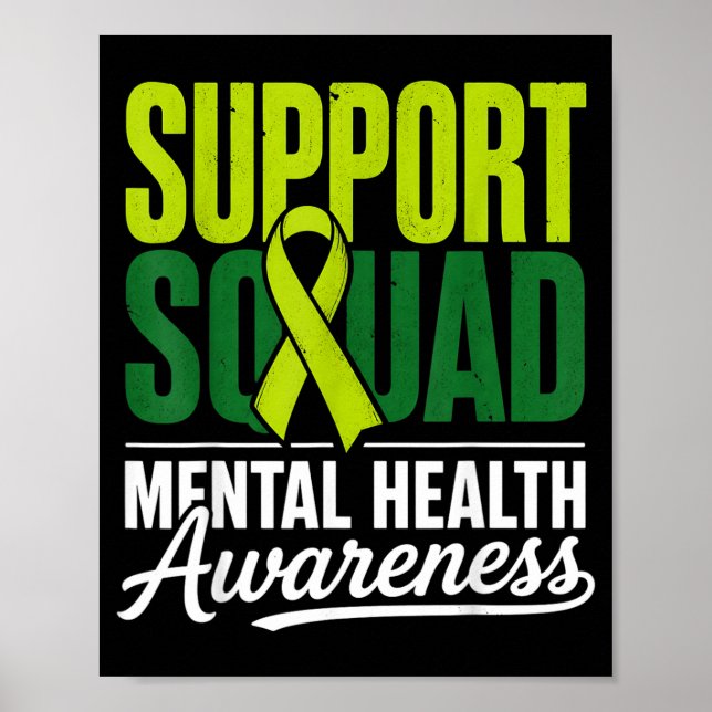 Poster Equipe de Apoio Conscientização sobre Saúde Mental (Frente)