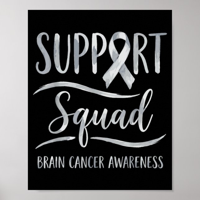 Poster Equipe de apoio conscientização tumor cerebral can (Frente)