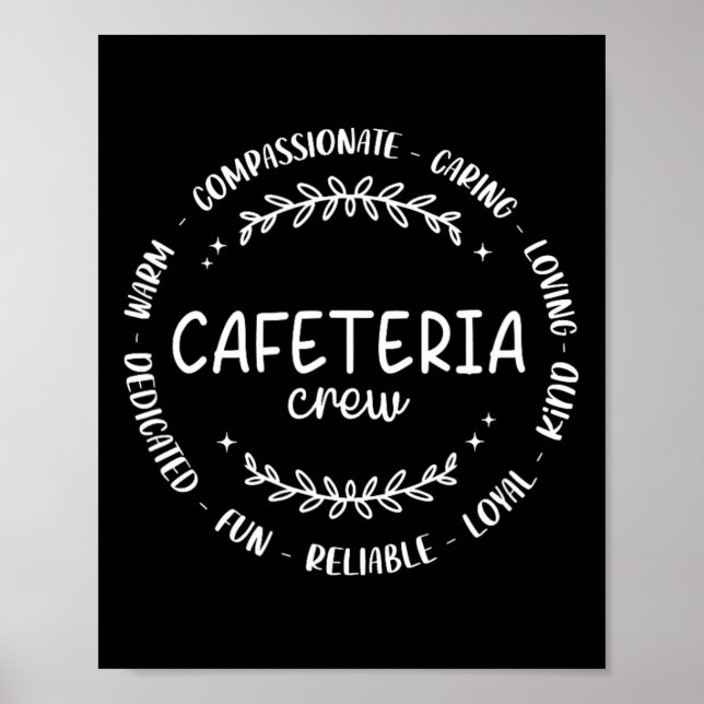 Poster Equipe de Apoio Escolar Combinando Equipe de Cafet (Frente)