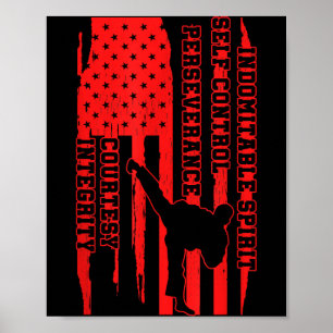 Poster Equipe de Artistas de Artes Marciais da Taekwondo 