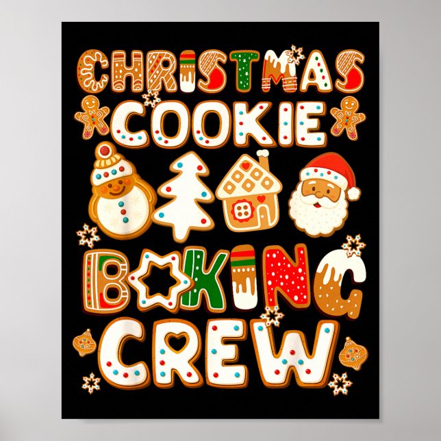 Poster Equipe de Assar Biscoitos Natal Divertido Amantes  (Frente)