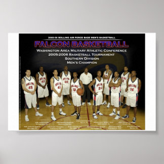 Póster Equipe de basquetebol do Bolling AFB