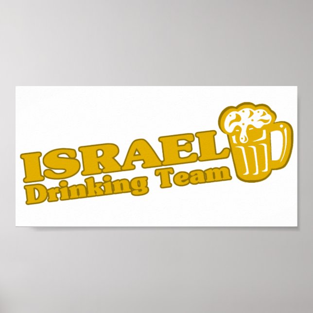 Poster Equipe de Bebendo de Israel (Frente)