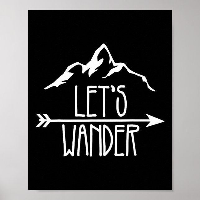 Poster Equipe de caminhada Let's Wander, presente de acam (Frente)