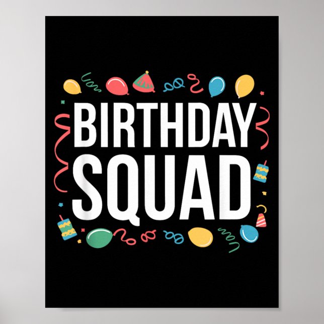 Poster Equipe de Celebração de Aniversário Esquadrão de A (Frente)