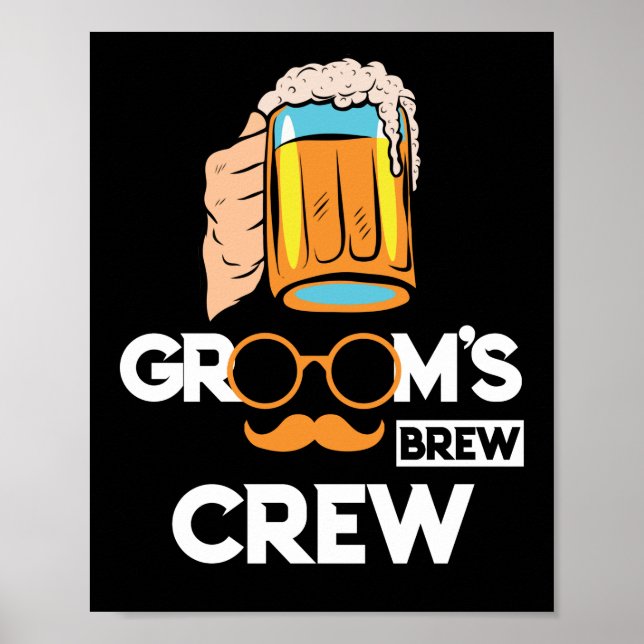 Poster Equipe de Cerveja do Noivo Padres Despedida de Sol (Frente)