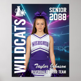 Poster Equipe de Cheer Seniors Foto Personalizada de Chee
