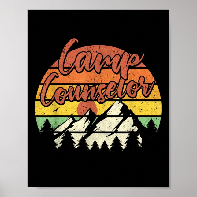 Poster Equipe de Conselheiro de Acampamento Verão ao Ar L (Frente)