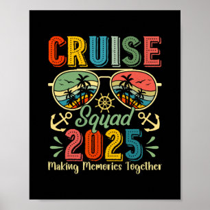 Poster Equipe de Cruzeiro 2025 Férias de Verão Família Co