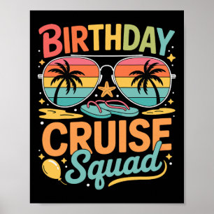 Poster Equipe de Cruzeiro de Aniversário Reunião de Féria