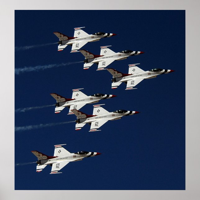 Poster Equipe de Demonstração de Voo de Thunderbird (Frente)
