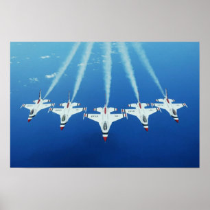 Poster Equipe de Demonstração de Voo de Thunderbird