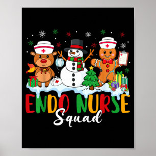 Poster Equipe de Enfermeira Endo Rena de Natal Homem de N