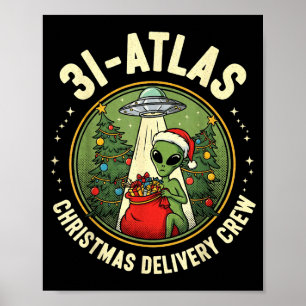 Poster Equipe de Entrega de Natal 3i_atlas Alien Santa Es