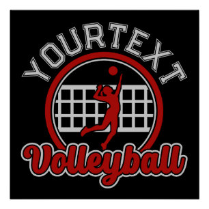 Póster Equipe de Esportes de Ataque à Bola de Spike de NO