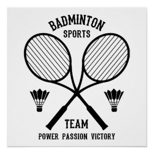 Póster Equipe de Esportes de Badminton
