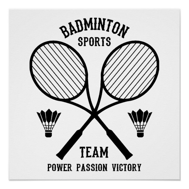 Póster Equipe de Esportes de Badminton (Frente)