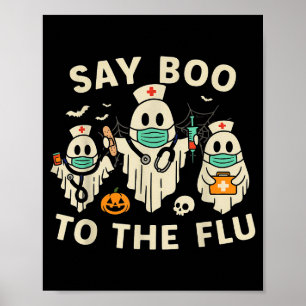 Poster Equipe de Fantasmas de Halloween de Enfermeira Vac