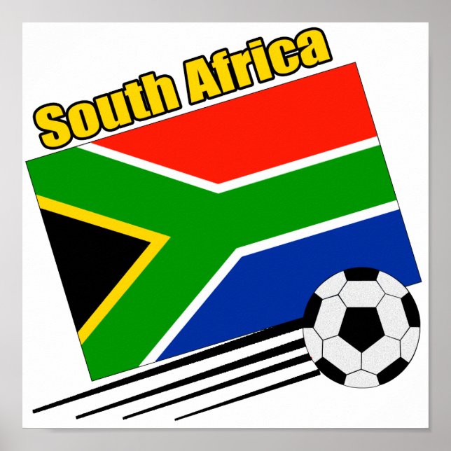 Póster Equipe de futebol da África do Sul (Frente)