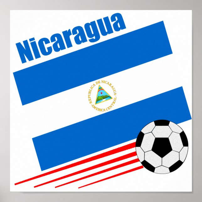 Póster Equipe de futebol da Nicarágua (Frente)