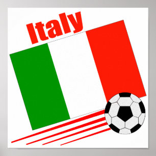 Póster Equipe de futebol de Italia