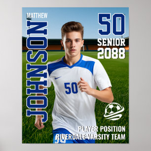 Poster Equipe de Futebol Sênior Foto Personalizada Esport
