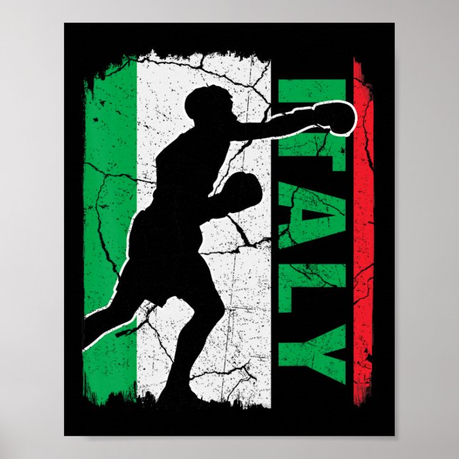 Poster Equipe de in-a-box italiana Luvas de emblema com b (Frente)