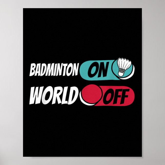 Poster Equipe de jogador de badminton shuttle badminton n (Frente)