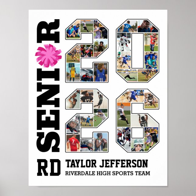 Poster Equipe de Liderança de Torcida Senior 2026 Colagem (Frente)