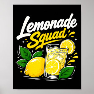 Poster Equipe de limonada verão bebida de limão amante tr