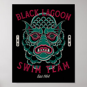 Poster Equipe de Natação de laguna negra - Tatuagem tradi