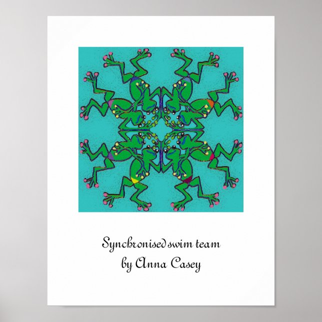 Póster Equipe de natação sincronizada (Frente)