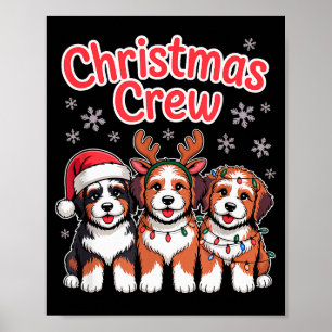 Poster Equipe de Natal Cachorrinho de Natal Engraçado Ber