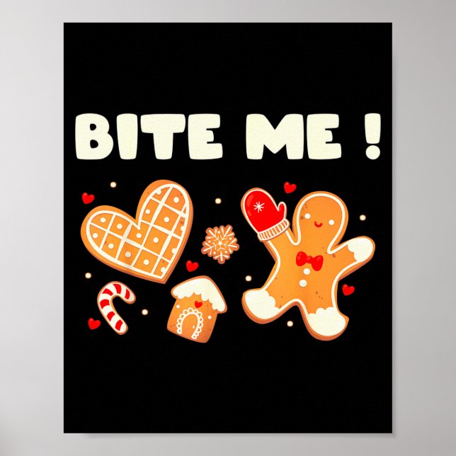 Poster Equipe de Panificação de Biscoitos Bite Me Feriado (Frente)