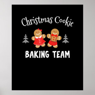 Poster Equipe de panificação de biscoitos de Natal   p