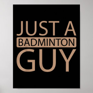 Poster Equipe de Peteca de Badminton - Jogador Apenas Um