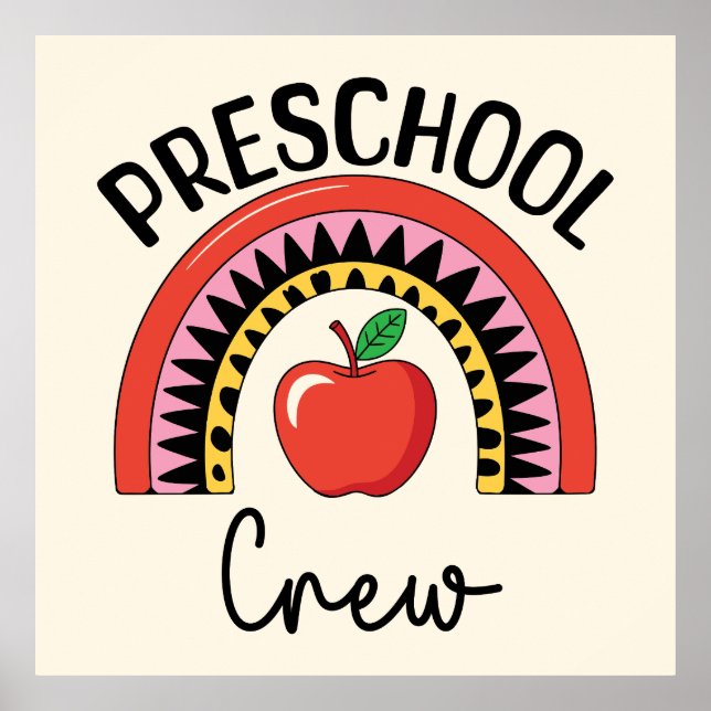 Poster Equipe de Pré-Escola Arco-Íris (Frente)