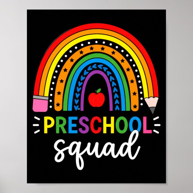 Poster Equipe de pré-escola de volta à tripulação da esco (Frente)