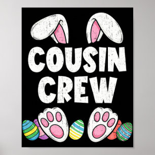 Poster Equipe de Primo Coelho de Páscoa Família Combinand