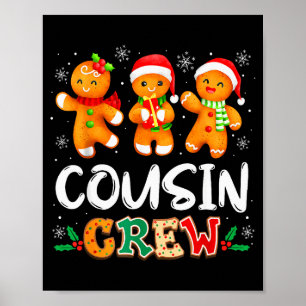 Poster Equipe de Primo de Natal Chapéu de Papai Noel Famí