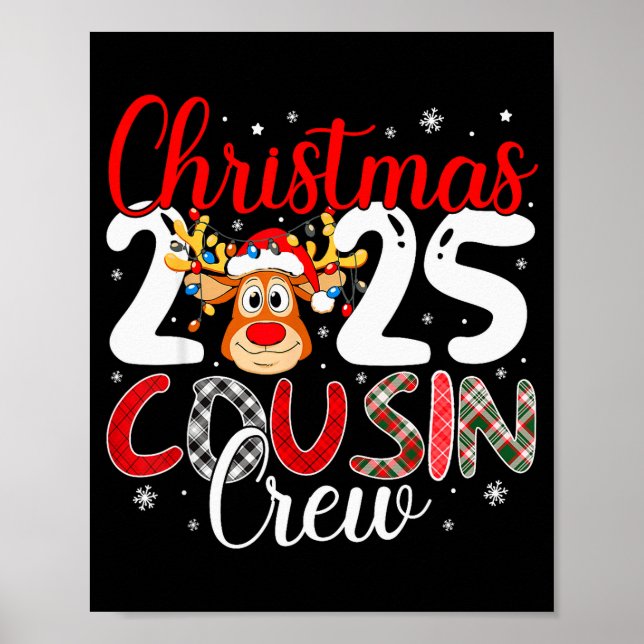 Poster Equipe de Primos de Natal 2025 Família Combinando  (Frente)